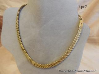 Woven Gold antique choker necklace