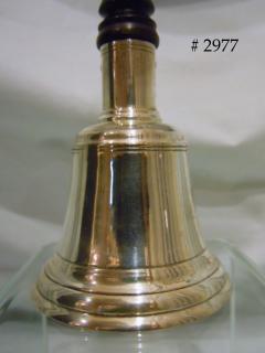 The sterling bell is thick and heavy, made in the 18th century American way