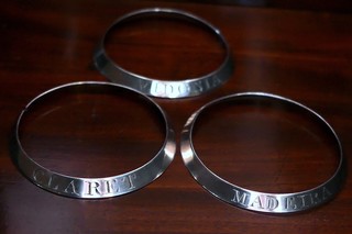 Set of three decanter rings