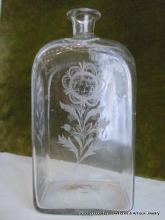 SUNFLOWERS Stiegel type Flask