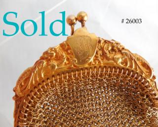 GRIFFINS French 18k Gold miniature Pendant Purse
