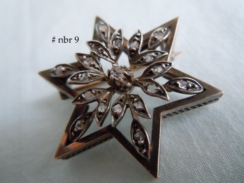 Star of David, with diamond-set Floral Center