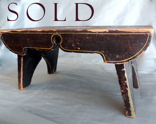 FOOT-STOOL, “AMERICAN FANCY” PAINTED PINE