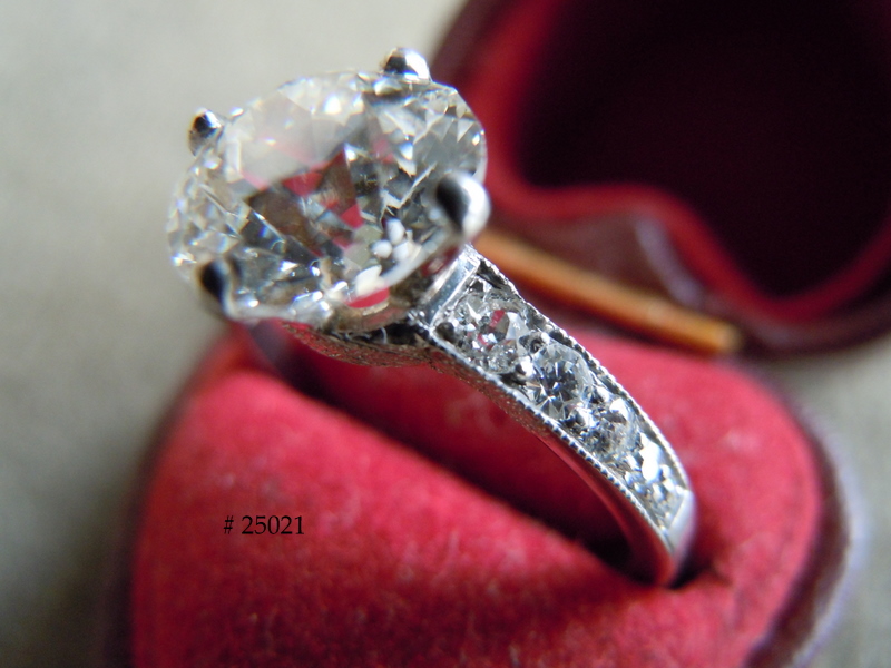 Ten antique accent diamonds