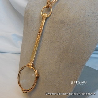 ANTIQUE RUSSIAN 14k Gold Lorgnette, Czar Nicholas II period