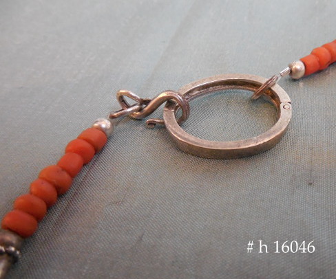 Silver 'S' hook and optional hinged silver 'ring' clasp extender