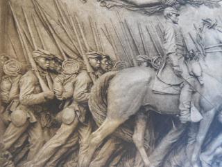 Robert Gould Shaw Memorial, detail