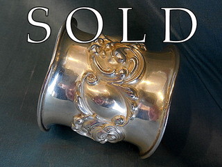 AMERICAN ART NOUVEAU sterling napkin ring