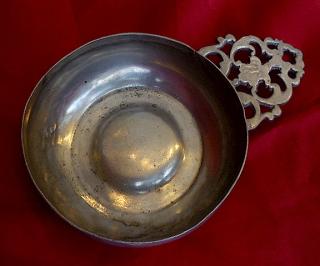 SAMUEL HAMLIN JR American Pewter Porringer