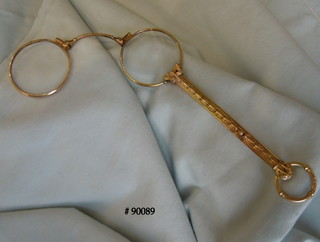 RUSSIAN GOLD LORGNETTE,  14 K,  Rose Gold