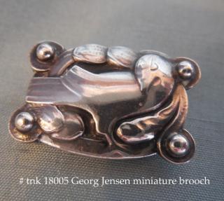 MINIATURE Bird & Berries Georg Jensen # 198, Denmark, Sterling