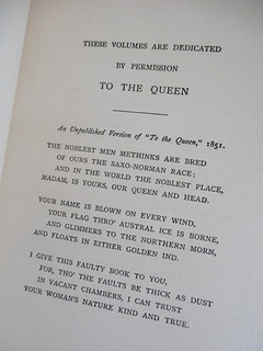 Dedication to QUEEN VICTORIA