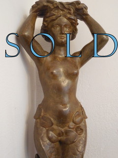 MERMAID CARYATID Corbel Figure