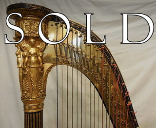 HARP : SEBASTIAN ERARD 1813 DOUBLE ACTION HARP, GRECIAN ORNAMENTATION