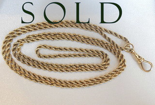 18K Long Heavy "Opera Length" Rope Chain