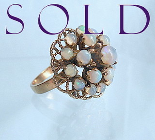 OPALS "PRINCESS" Ring, 14k rose gold