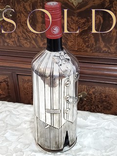 "Sommellier" FIGURAL WINE BOTTLE CADDY