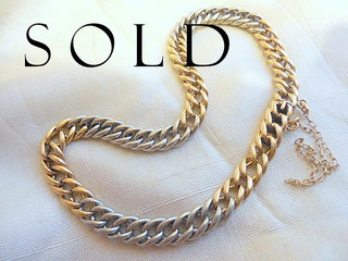 PLATINUM & 18K Rose Gold Alternating Links Bracelet, circa 1930's