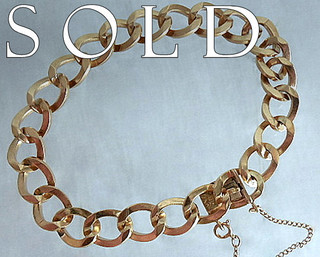 FLEXIBLE CURB LINKS 18k gold bracelet of angular curb links, in the manner of Verdura