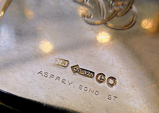 ASPREY. Bond Street, London, gold miniature notepad/mechanical pencil compendium