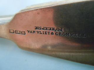 "VAN VLEET & CROMWELL Po'keepsie" on a 9" table spoon