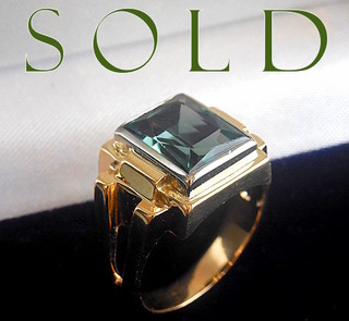 "ARCHITECTURAL" Mid-Century Modern 14K Ring