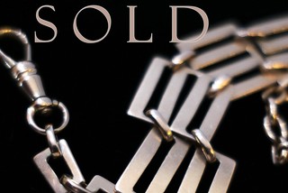 'TRAPEZOIDS' American Art Deco 14k Rose Gold Watch Fob