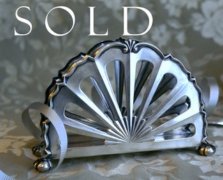 Art Deco FAN-SHAPE Silver Letter  Rack by Jakob Grimminger