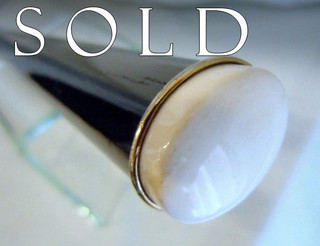 FRENCH ART DECO high style Oval Tapered Walking Stick