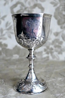 ANTIQUE SILVER KIDDUSH GOBLET