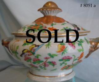 'BUTTERFLIES' Chinese Export Porcelain Tureen