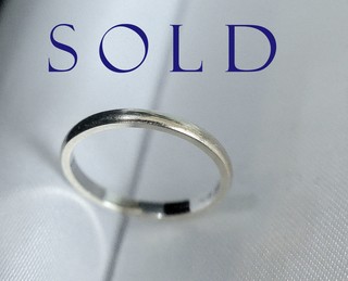 SLENDER WHITE GOLD BAND RING, 1.5 -- 2mm width