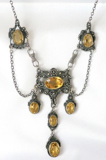 GOLDEN CITRINE QUARTZ Garlands Necklace