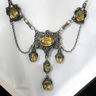 GOLDEN CITRINE QUARTZ Garlands Necklace