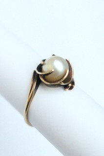 8MM FULL-ROUND (undrilled) SALTWATER PEARL, in  "waving tendrils"