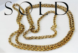 VICTORIAN LONG CHAIN NECKLACE OF BYZANTINE-RENAISSANCE LINKS