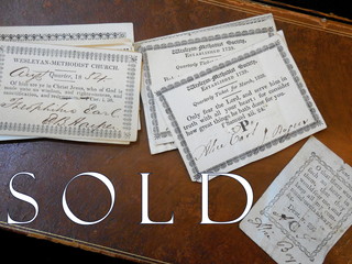 WESLEYAN METHODIST SOCIETY QUARTERLY TICKETS