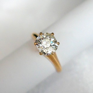 1.34 Carats OLD MINE CUT Diamond Ring, with GIA Certificate