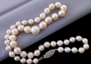 JAPANESE AKOYA HEAVY NACRE CULTURED PEARLS CHOKER NECKLACE