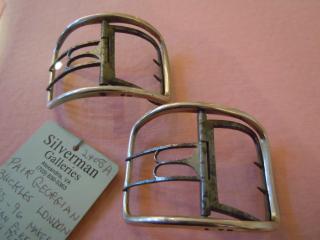 Pair of George III Sterling Shoe Buckles, London, 1795-6