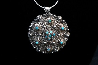 INTRICATE FILIGREE & TURQUOISE IN HIGH PURITY SILVER