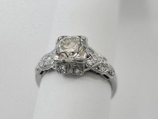 1920's ART DECO 1.48 carats DIAMONDS IN PLATINUM