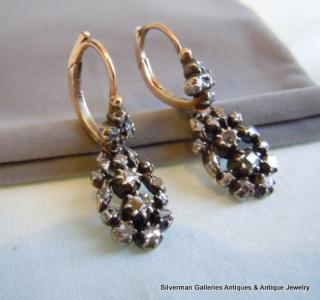 GEORGIAN REGENCY DIAMOND EARRINGS