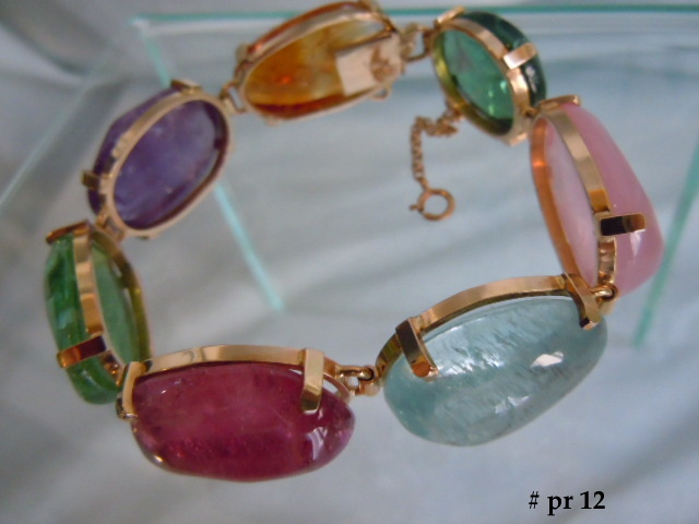 GEMS OF MAINE bracelet, 14k gold