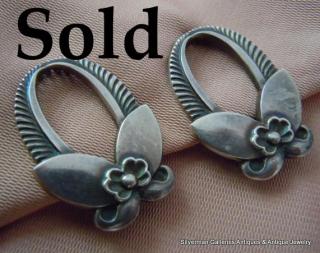 "CACTUS" dress clips, Georg Jensen, sterling, Gundorf Albertus design