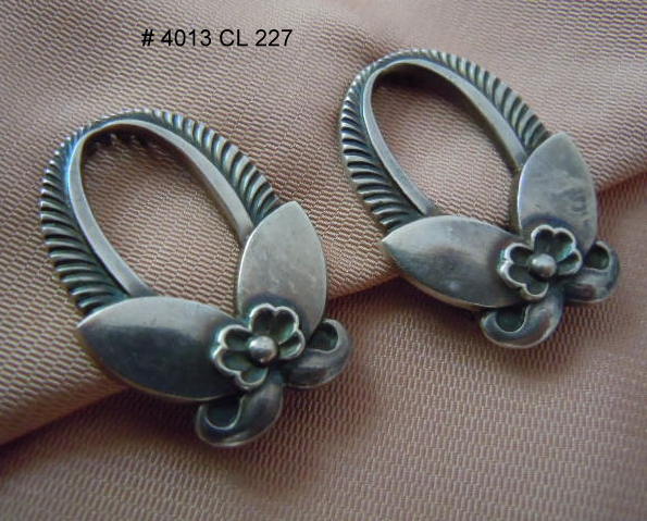 "CACTUS" dress clips, Georg Jensen, sterling