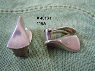 Georg Jensen Modernist Ear Clips # 116 A