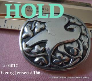 EAGLE in vines, VERY LARGE & fine Georg Jensen Brooch, 1933-44