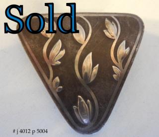 IRON & SILVER ("JERN/SOLV") Georg Jensen Brooch  # 5004....Rare