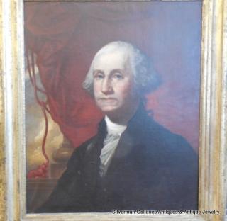 Stuart painted the Athenaeum portrait from life in 1796, but left it unfinished, using it thereafter as a model